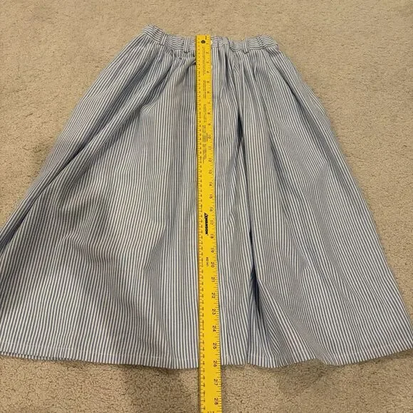 Vintage Orvis A-Line Midi Skirt Elastic Waist Buttons Down Vtg Sz 8 (24” X 26”) - Picture 7 of 7